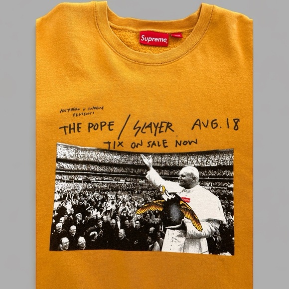 Supreme x Antihero Pope / Slayer Sweatshirt. Size Large. - Picture 2 of 11
